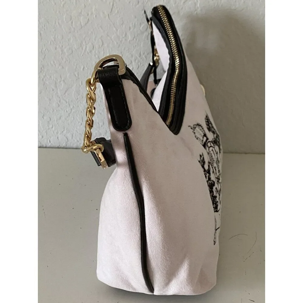 Juicy Couture Classic Scottie Dogs Hobo Purse‎ Shoulder Bag Chiffon Pink NEW